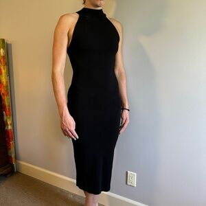 Baboon Sculpt Knit O'keeffe Black Dress